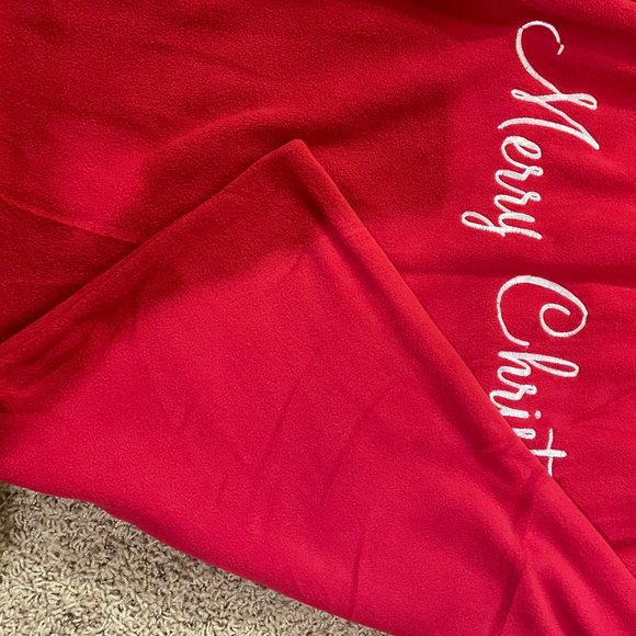 Set of 2 Red Fleece Santa Bags|Christmas Holiday Santa Gift Sack-Choose Size - Picture 4 of 4